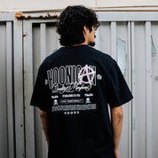 Hoonigan HOONARCHY Short Sleeve Tee in black featuring a bold graphic logo on the front.