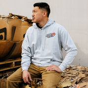 Black Hoonigan HOONARCHY pullover hoodie featuring a bold white logo on the front.