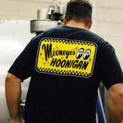 Hoonigan x Mooneyes GO WITH HOON Short Sleeve Tee featuring a bold graphic design and classic fit, displayed on a white background.