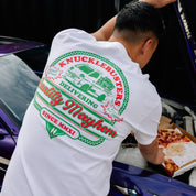 Hoonigan SPEED DELIVERY short sleeve tee in black featuring a bold graphic design on the front.