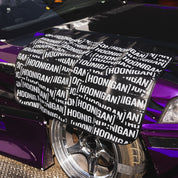 Hoonigan SCATTER PRINT Fender Cover featuring vibrant graphic design and durable material for automotive protection.