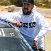 Hoonigan CENSOR BAR Pullover Hoodie in black with white logo design on the front.