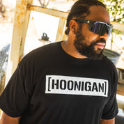 Hoonigan CENSOR BAR Short Sleeve Tee featuring a bold graphic design on a black background.