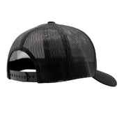 Black US Mags RETRO Trucker Hat featuring a mesh back and adjustable snap closure for a classic, stylish look.