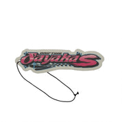 Hoonigan x Sayaka Air Freshener, 4.75-inch round design featuring vibrant graphics and a hanging string.