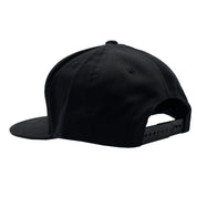 EFX LOGO Snapback Hat with a black base and embroidered logo in front, showcasing a stylish and adjustable design ideal for casual wear.