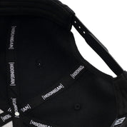 Black snapback hat featuring the American Force logo in white embroidery.