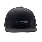 Rotiform MOTORSPORTS DIV Snapback Hat featuring a black design with an embroidered logo on the front.