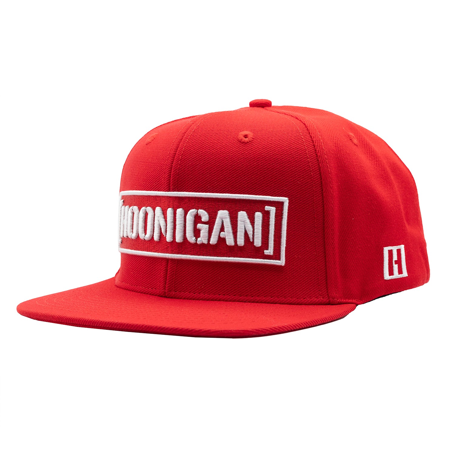 Hoonigan CENSOR BAR Snapback Hat with black and white design and adjustable strap.