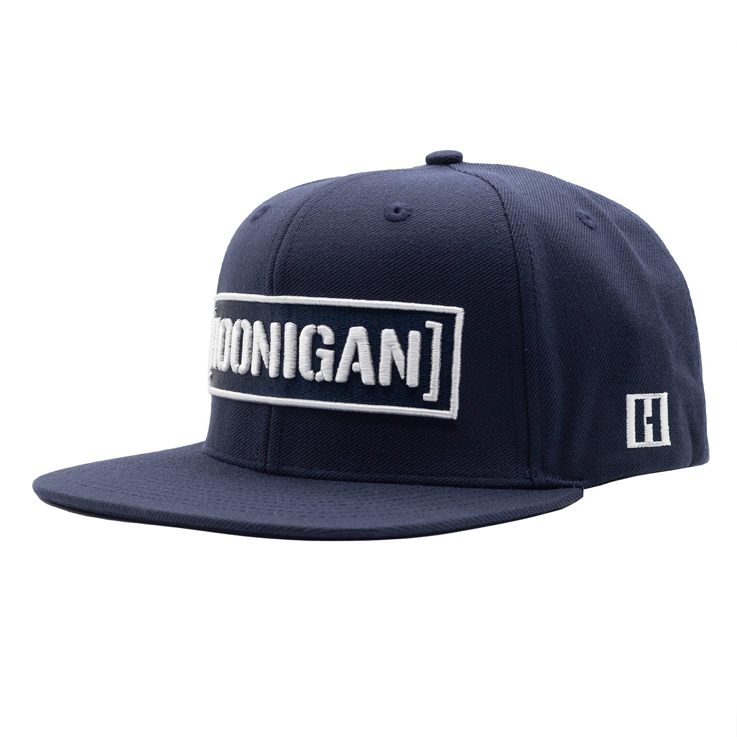 Hoonigan CENSOR BAR snapback hat in black with white embroidered logo and adjustable strap.
