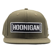 Hoonigan CENSOR BAR Snapback Hat featuring a black base and bold embroidered logo on the front.