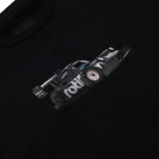 Rotiform SD Series Short Sleeve Tee in black featuring a bold white graphic logo on the front.