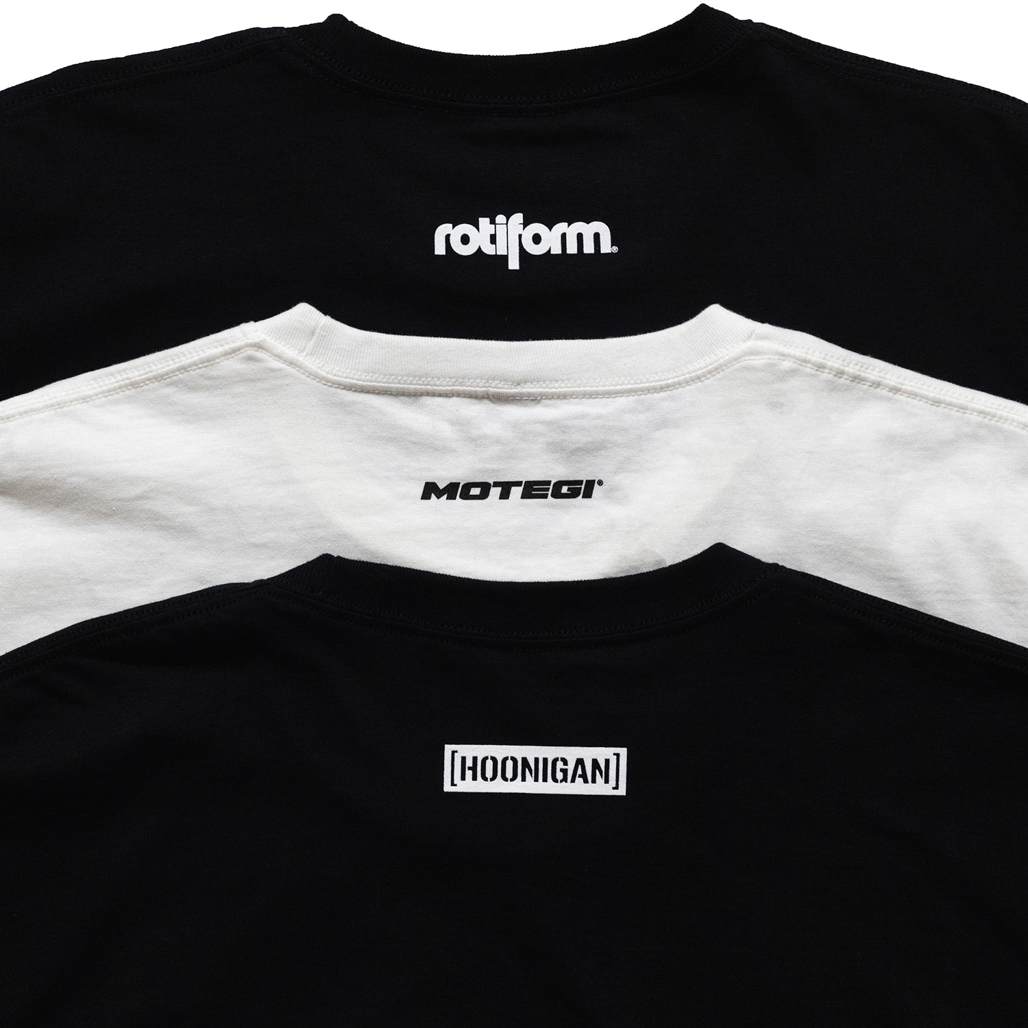 Rotiform SD Series Short Sleeve Tee in black featuring a bold white graphic logo on the front.