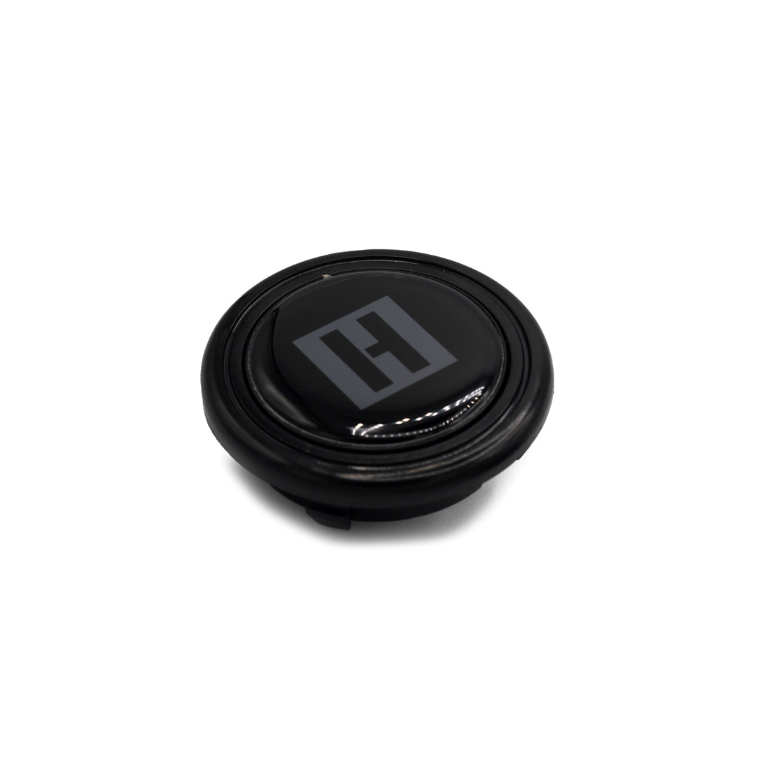 Hoonigan H BOX HORN button featuring a sleek design with a bold 'H' logo, ideal for automotive enthusiasts.