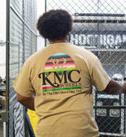 KMC DAY ONE Short Sleeve Tee in gray, featuring a relaxed fit, back view displaying the fabric texture and casual style.