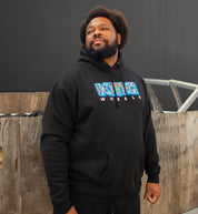 KMC NATIVES Hoodie in gray, featuring a front pocket and a stylish pullover design.