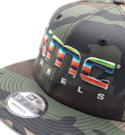 KMC BLANKET Snapback Hat in camo design with KMC logo on the front.