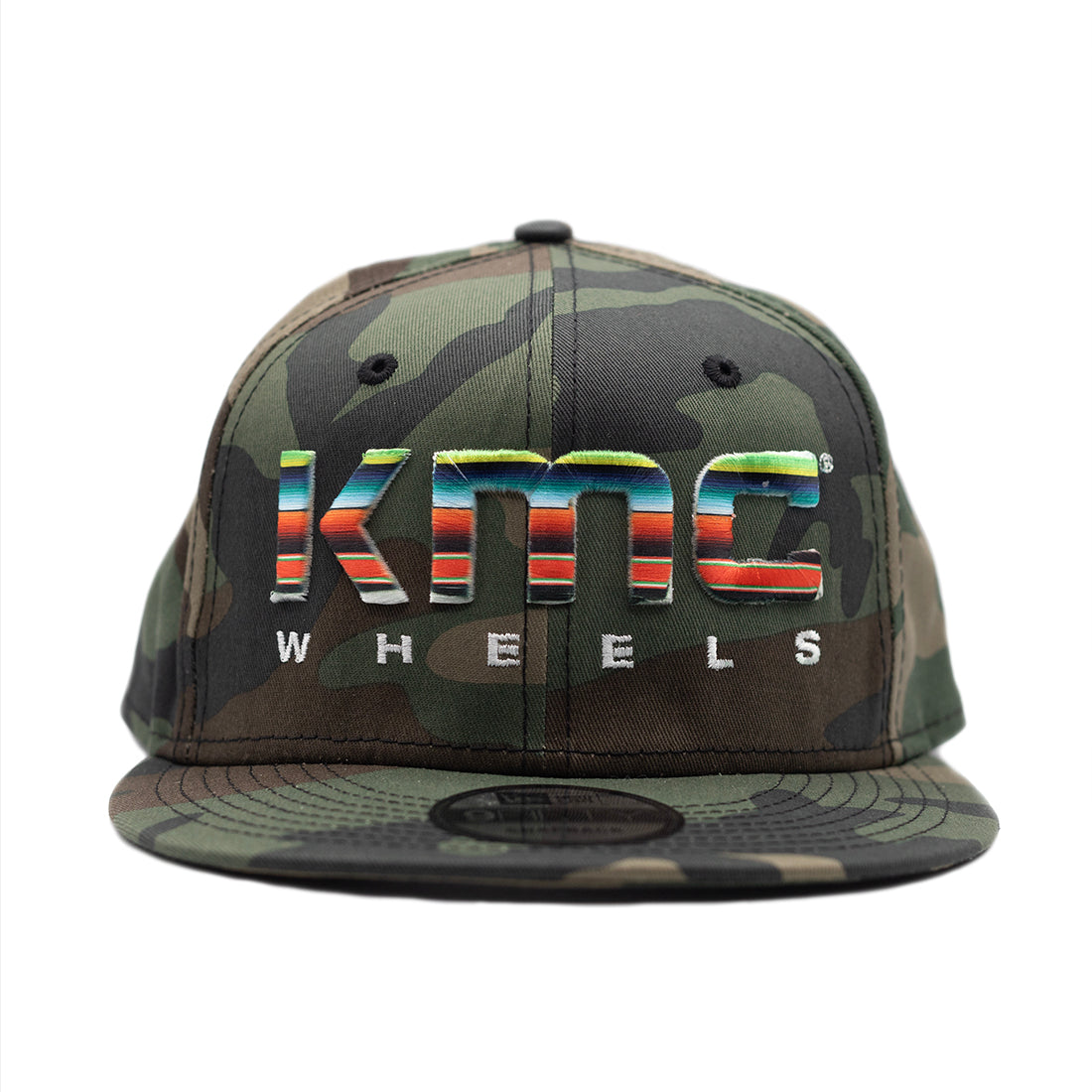 KMC BLANKET Snapback Hat in camo pattern with adjustable strap.