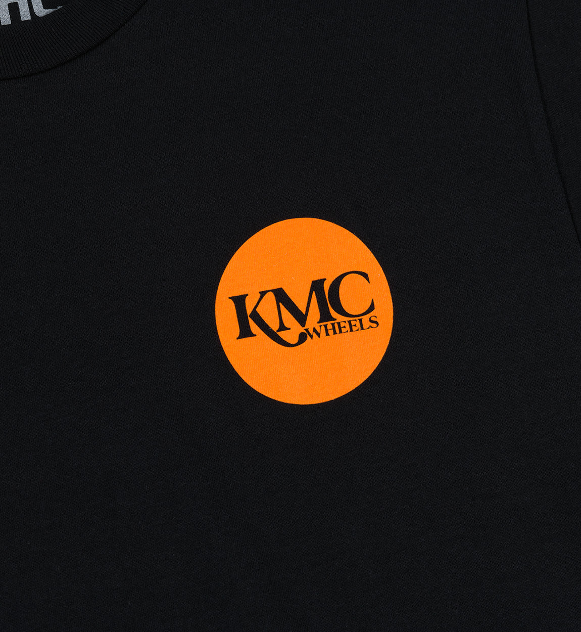 KMC UTV Retro Short Sleeve Tee in black, featuring a vintage-style graphic logo on the front.