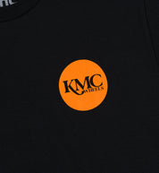 KMC UTV Retro Short Sleeve Tee in black, featuring a vintage-style graphic logo on the front.