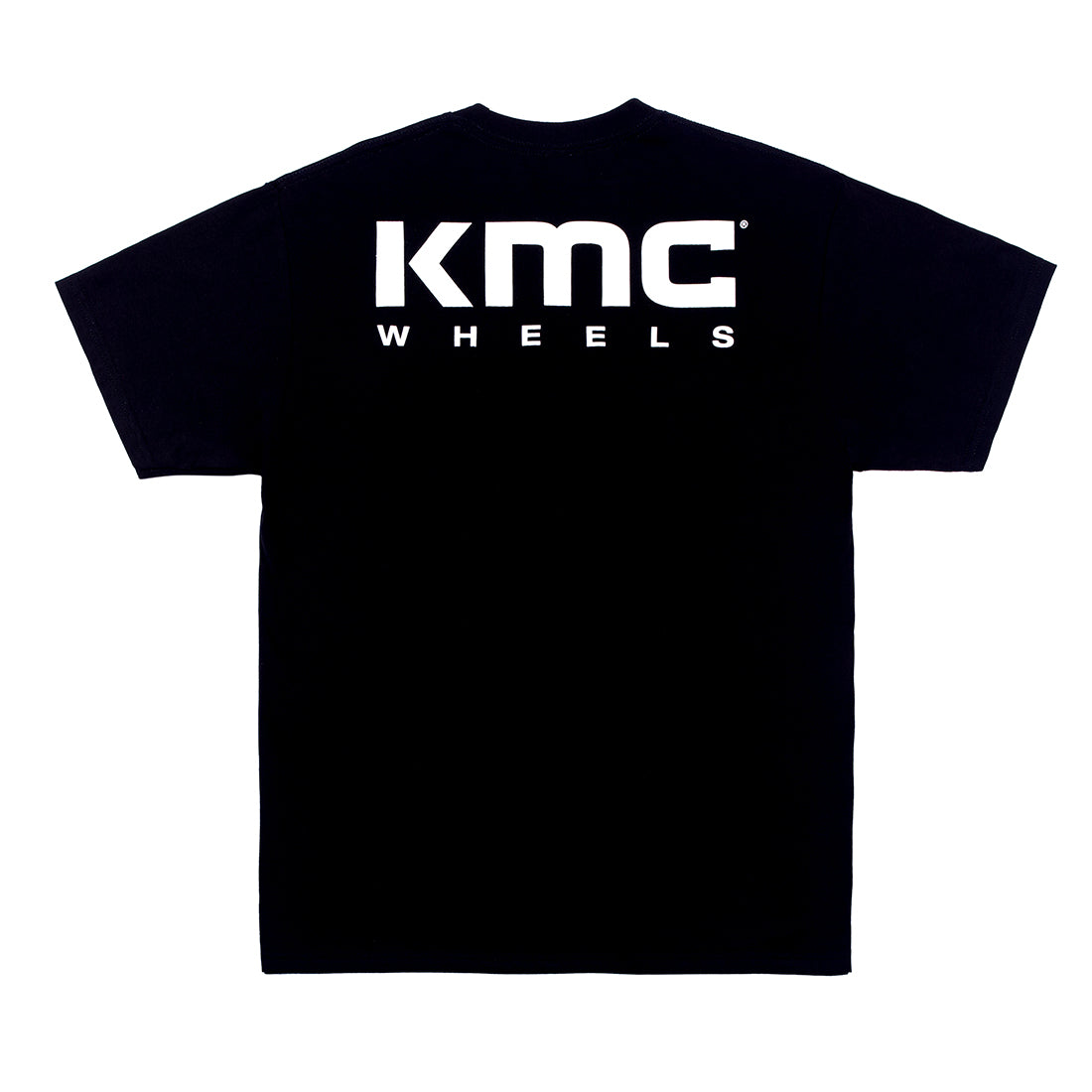 KMC Logo Short Sleeve Tee in black, featuring the KMC logo prominently displayed on the back.