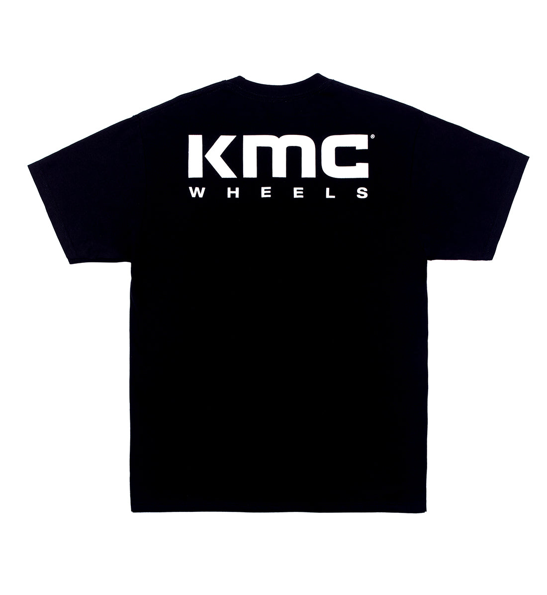 KMC Logo Short Sleeve Tee in black, featuring the KMC logo prominently displayed on the back.