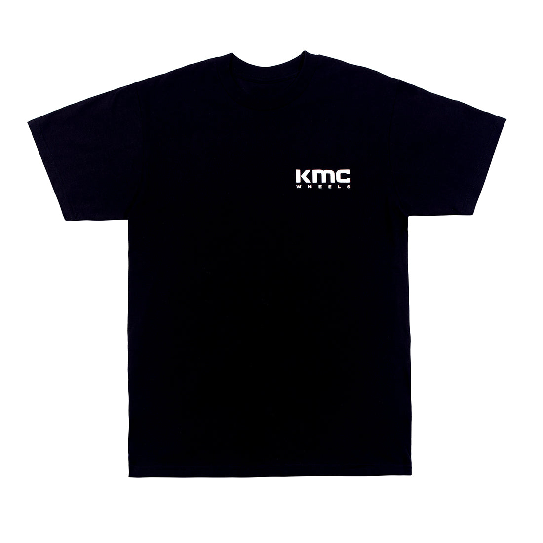 Black short sleeve tee featuring the KMC logo in a bold design.