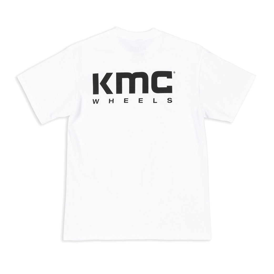 KMC Logo Short Sleeve Tee featuring a bold logo on the front, set against a solid color background.