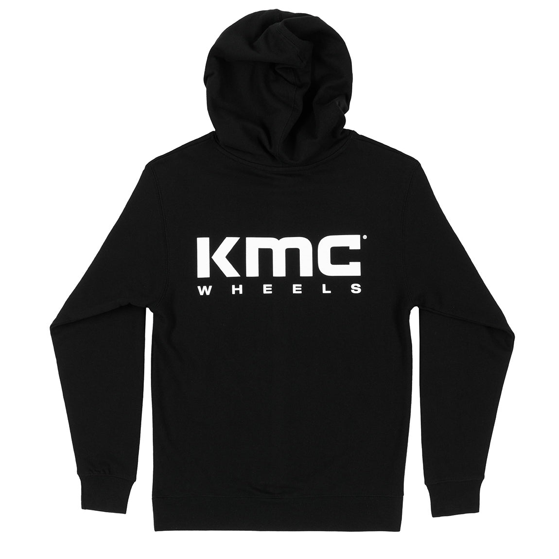 KMC Logo Hoodie in black featuring a large white KMC logo on the front.
