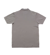 KMC Wheel short sleeve polo in gray, featuring a back view with logo detail.
