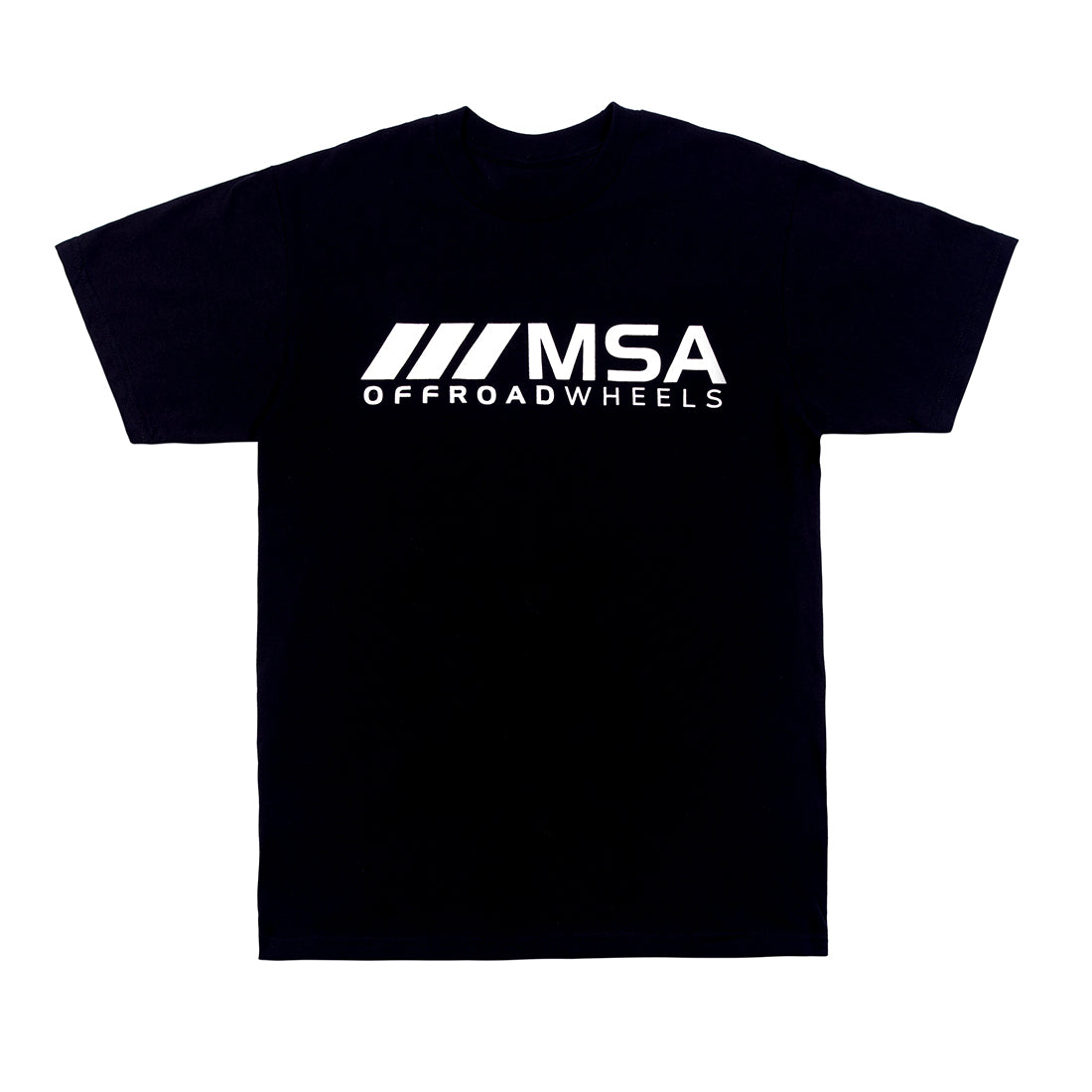 Black short sleeve tee featuring the MSA logo on the front.