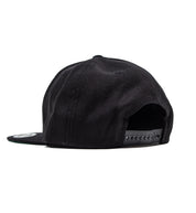 Motegi Racing snapback hat in black with a structured front and adjustable strap, featuring a logo on the front panel.