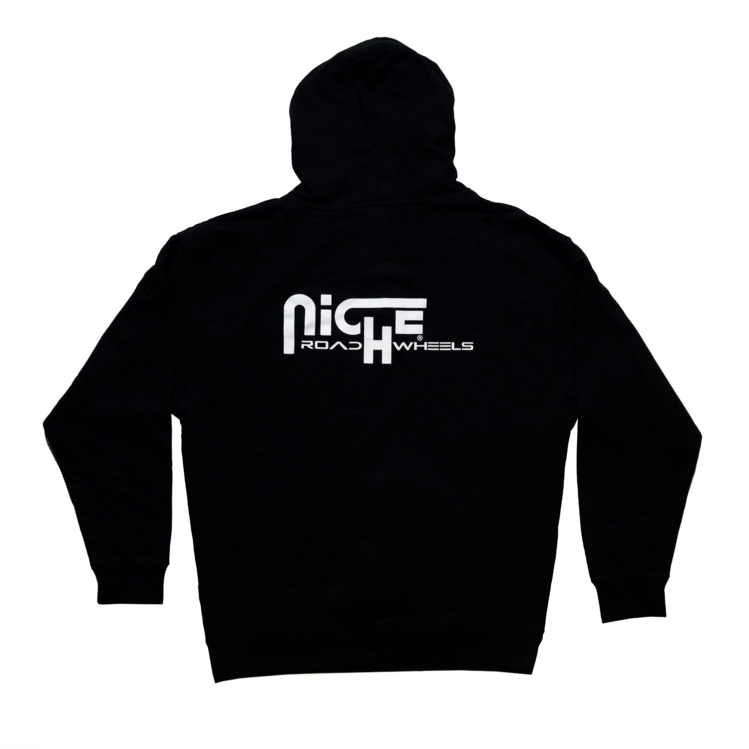 Niche LOGO Hoodie in red, featuring a prominent white logo on the front and a comfortable, casual design.