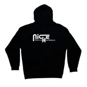 Niche LOGO Hoodie in red, featuring a prominent white logo on the front and a comfortable, casual design.