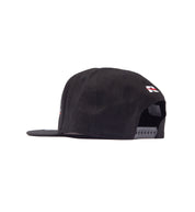 ReadyLift logo snapback hat in black, with a high-profile design and angled view showcasing the back and adjustable strap.