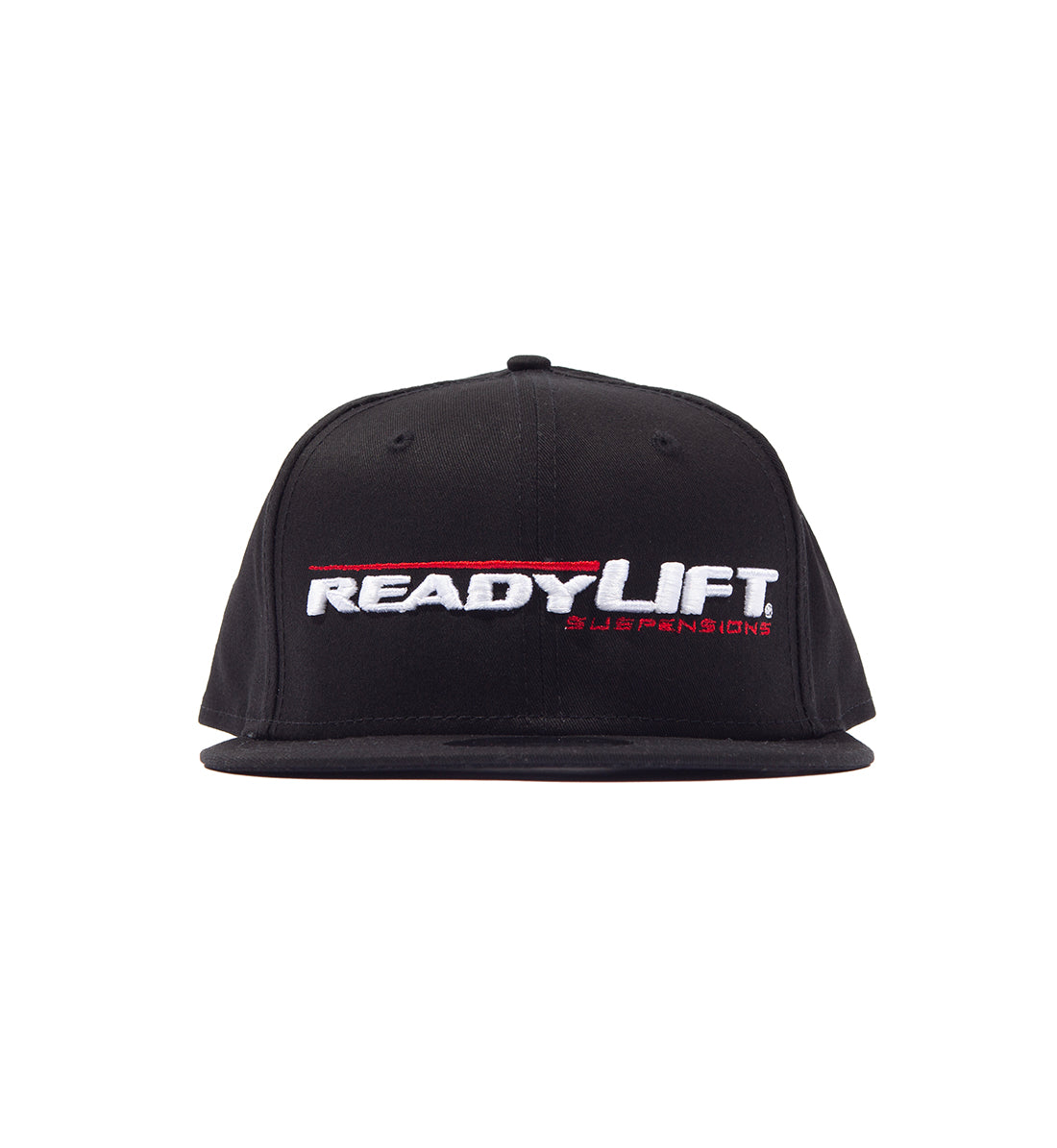 ReadyLift snapback hat featuring a black design with the ReadyLift logo prominently on the front.