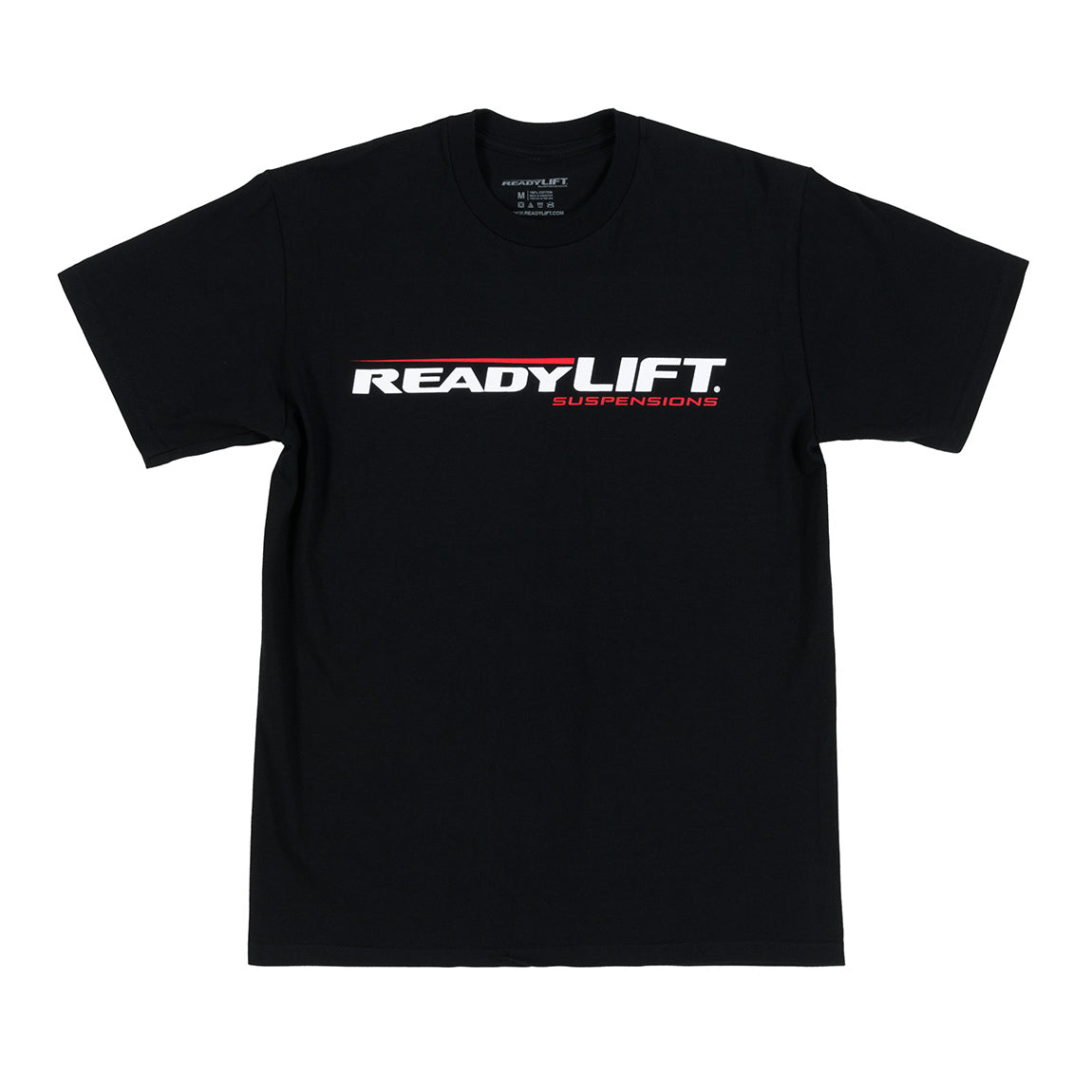 Ready Lift Logo Short Sleeve Tee featuring a bold logo on the front, made from soft cotton for comfort.