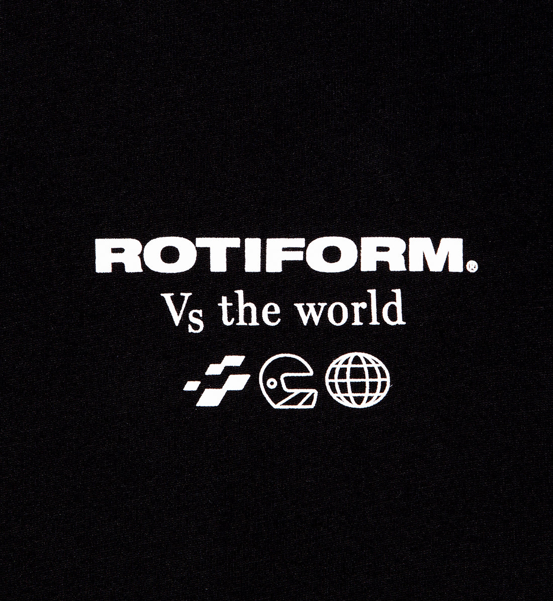 Black Rotiform FAST OR LAST short sleeve tee featuring bold graphic print on the front.