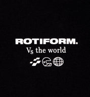 Black Rotiform FAST OR LAST short sleeve tee featuring bold graphic print on the front.
