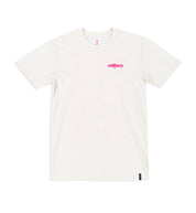 Rotiform DONUTS N DRIVERS Short Sleeve Tee in black, featuring white graphic design of donuts and driving elements on the front.