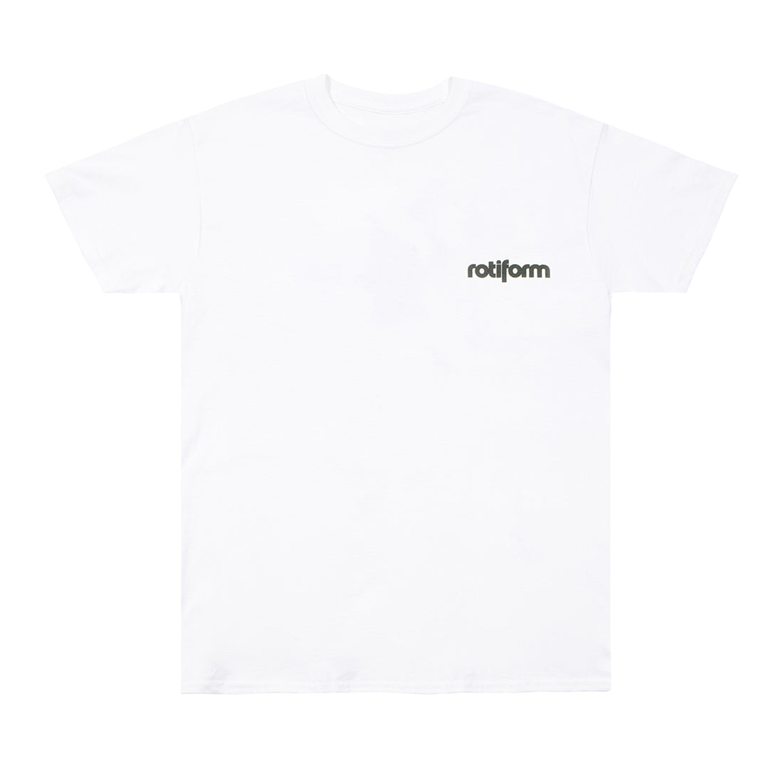 Rotiform STAPLE Short Sleeve Tee in black featuring a bold white Rotiform logo on the front.