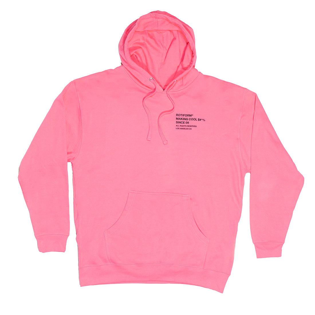 Rotiform "Making Cool $#*&" Hoodie in black with bold white graphic text on the front.