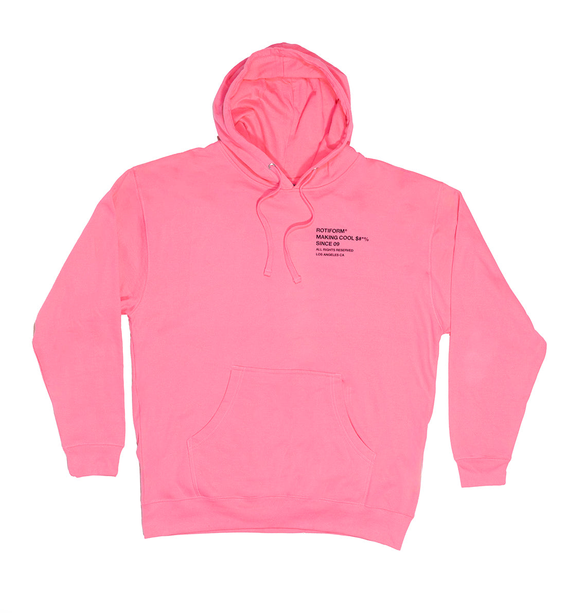 Rotiform "Making Cool $#*&" Hoodie in black with bold white graphic text on the front.