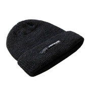 Rotiform MOTORSPORTS DIV Beanie in black with a white logo displayed on a white background.