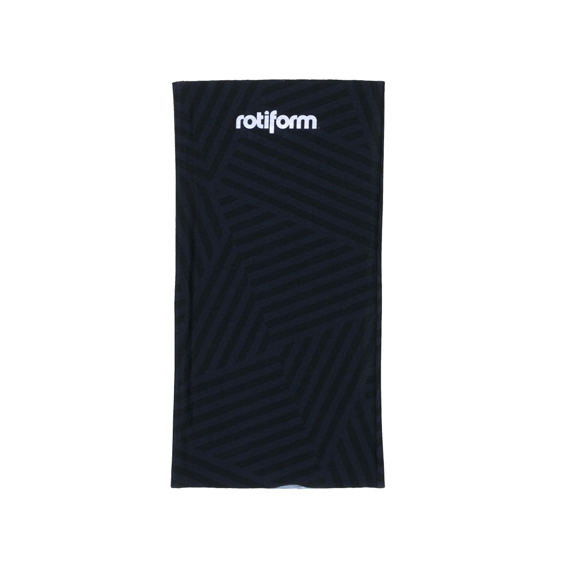 Rotiform STAPLE Neck Gaitor in black, featuring a lightweight, stretchy fabric design suitable for outdoor activities.