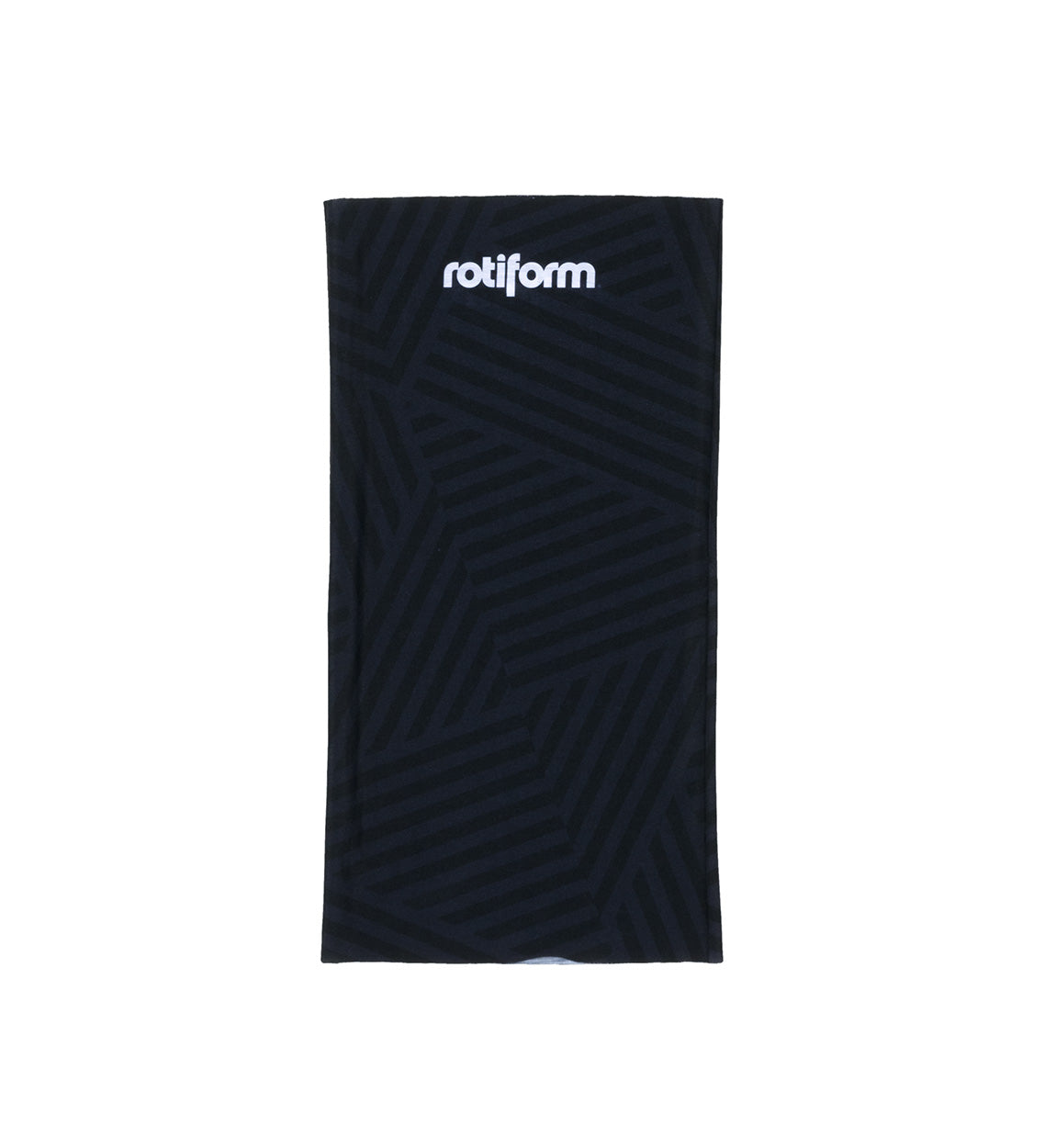 Rotiform STAPLE Neck Gaitor in black, featuring a lightweight, stretchy fabric design suitable for outdoor activities.