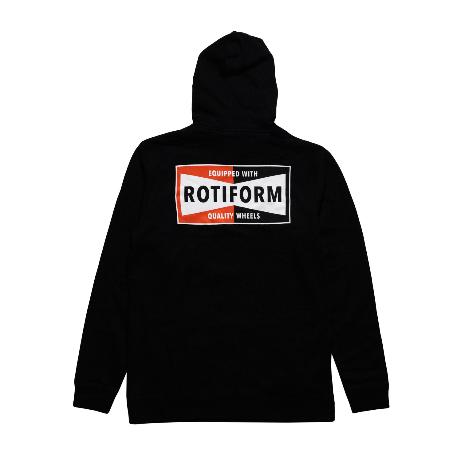 Rotiform NEED THAT PLUG Pullover Hoodie in black, featuring a bold graphic logo on the front.