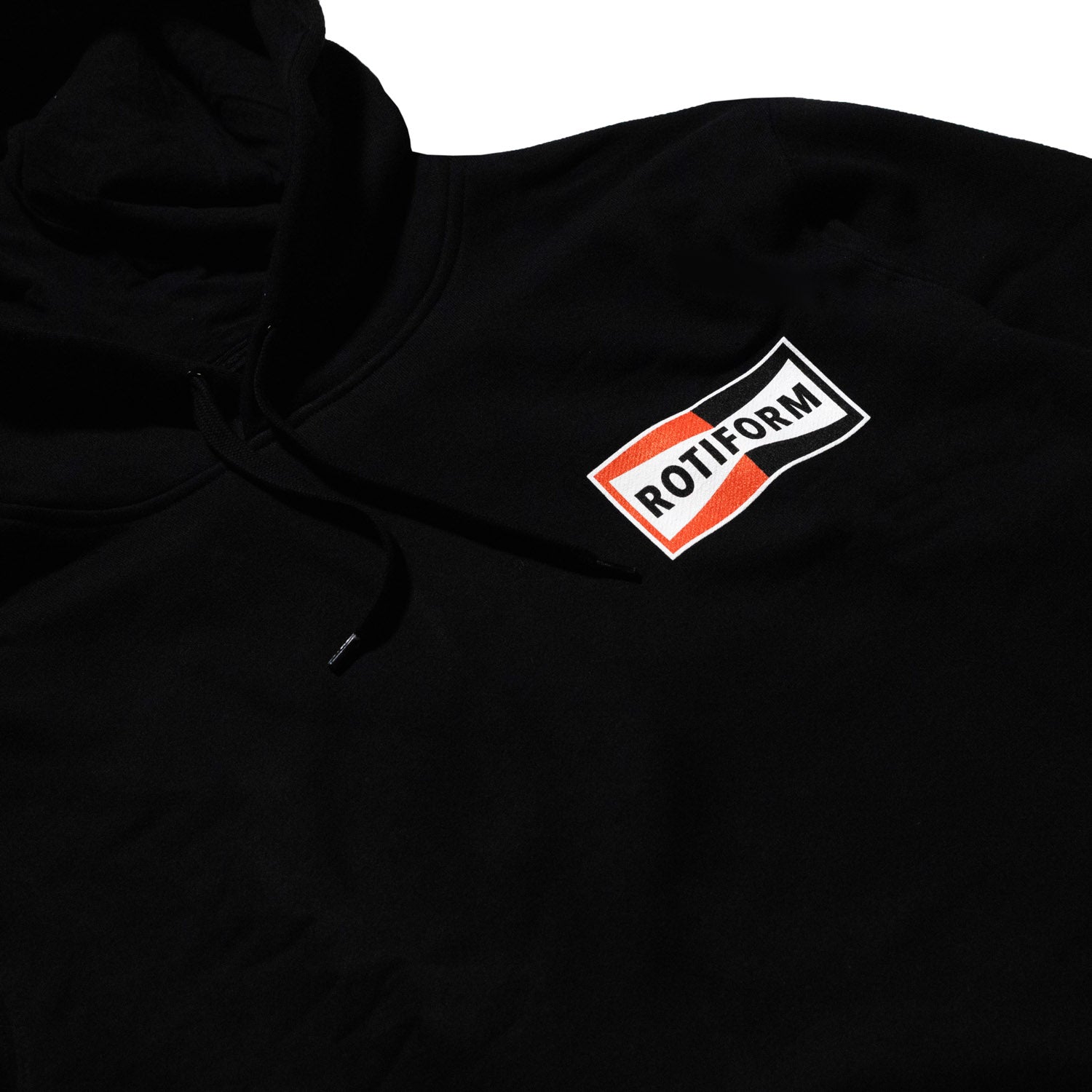 Black Rotiform NEED THAT PLUG pullover hoodie featuring a bold graphic design on the front.