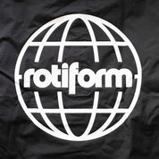 Black Rotiform GLOBAL IMPACT half-zip anorak jacket with a white globe logo and "rotiform" text on the front.