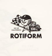 Rotiform Racing Gentlemen short sleeve tee in cream, featuring a stylish front graphic and a classic cut design.